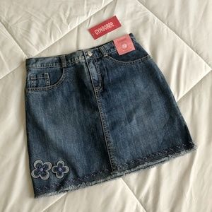 Gymboree Denim Mini Skirt with Embroidered Detail